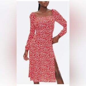 Summer dress red/white size medium Forever21 .